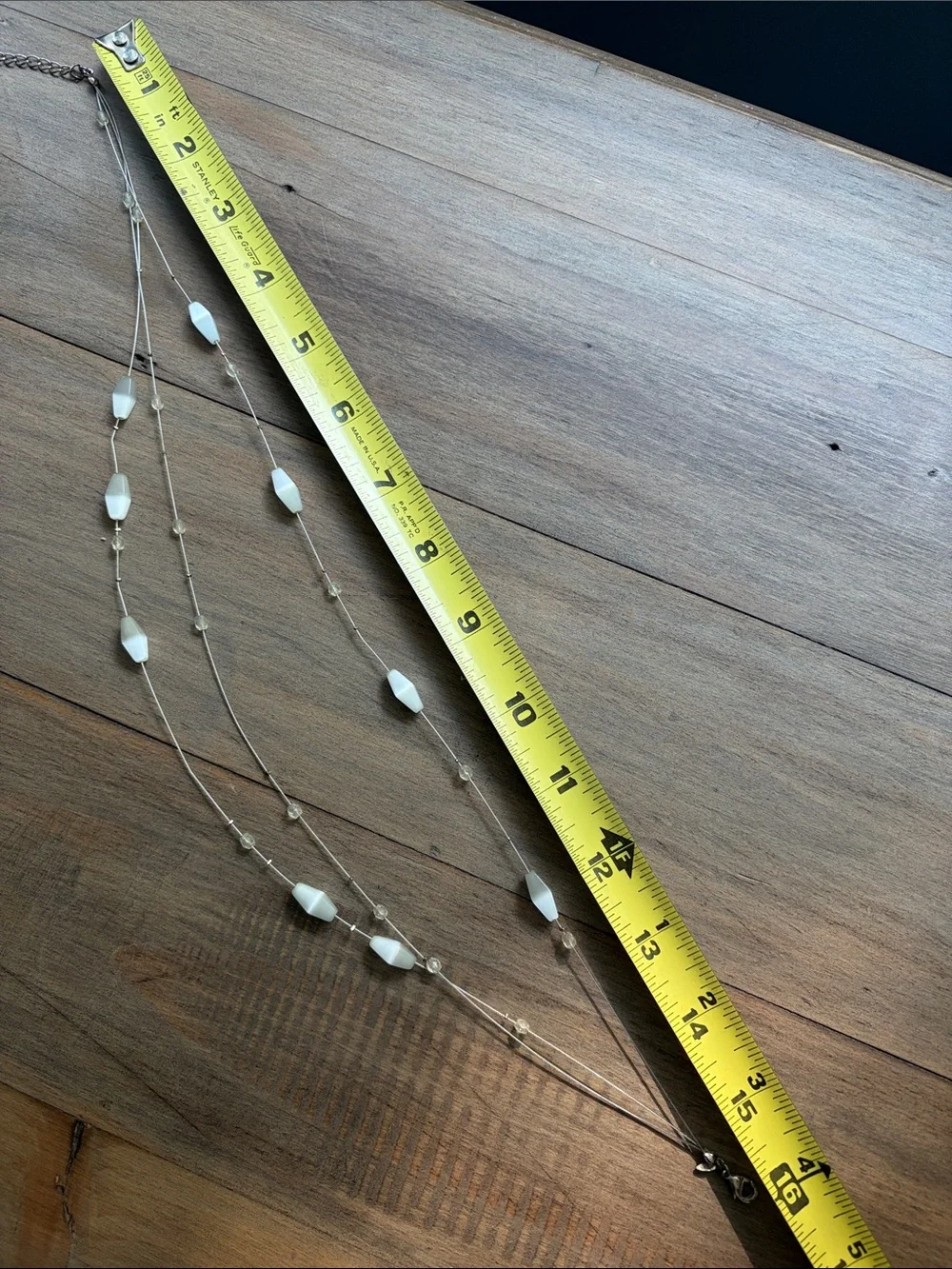 White beaded necklace